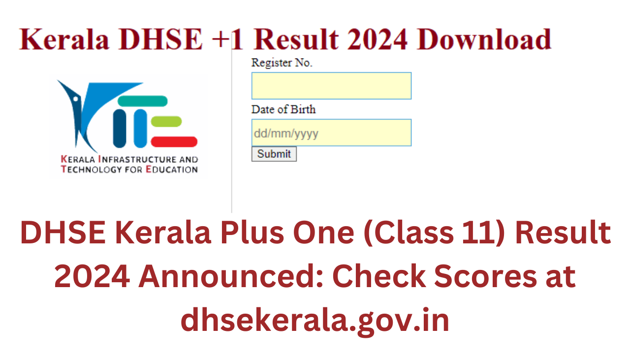 Kerala DHSE Plus One Result 2024