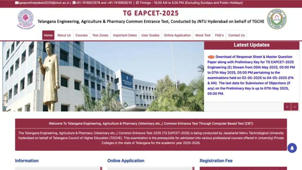 TG EAPCET Results 2025